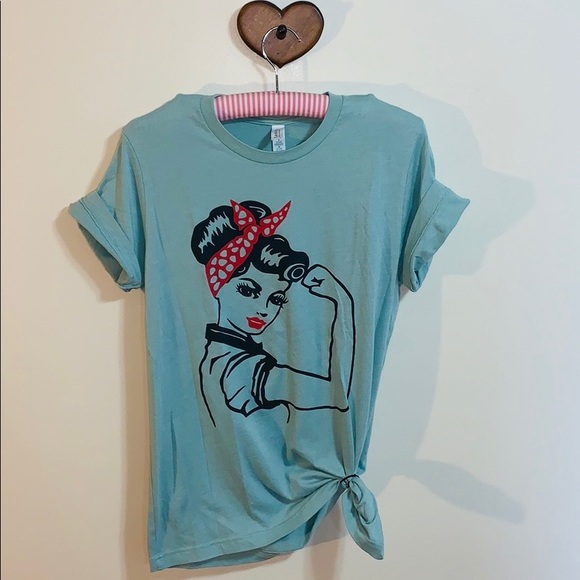 Bella Canvas Tops - Canvas | Rosie The Riveter Woman Strong Tee Shirt